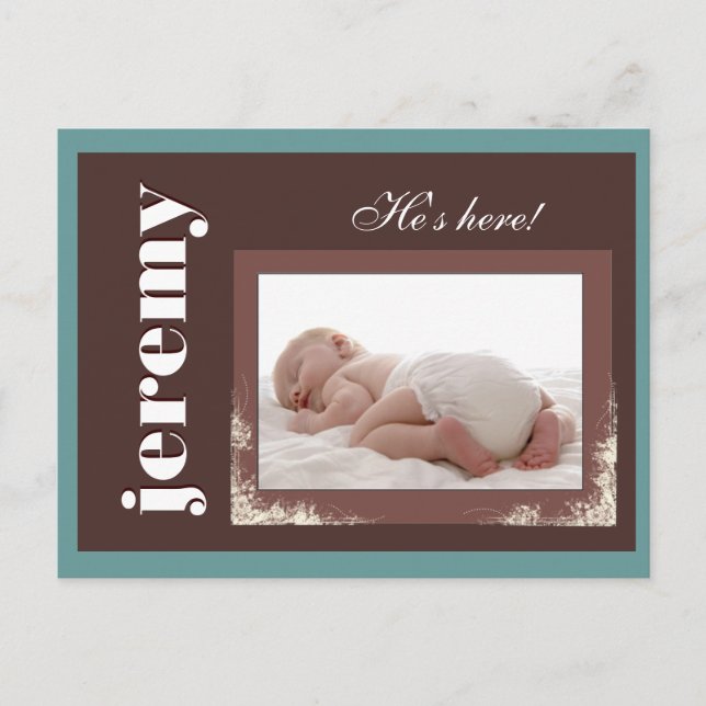 Carte Postale Faire-part Faire part de naissance personnalisé (Devant)