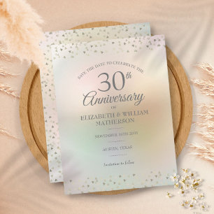 Carte Postale Faire-part Faire part de sauvegarde des 30 ans avec confettis