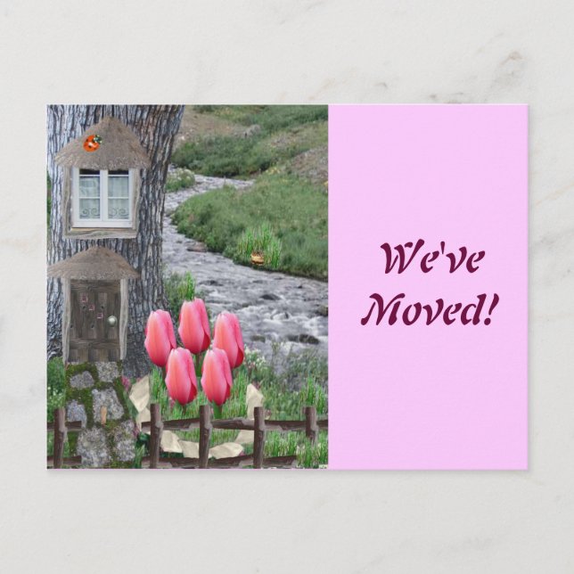 Carte Postale Faire-part Fairy Tree Cottage (Devant)