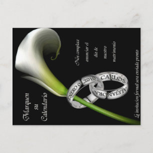 Carte Postale Faire-part Faites gagner la date (espagnole)