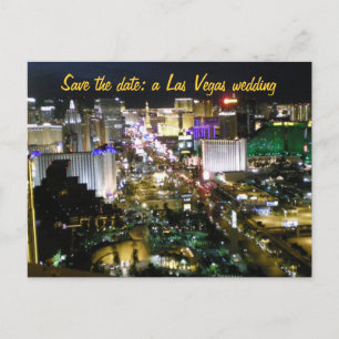 Carte Postale Faire-part Faites gagner la date Las Vegas épousant des plans