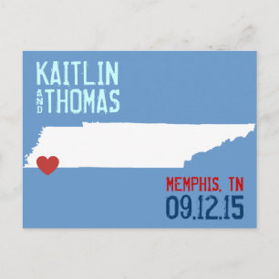 Carte Postale Faire-part Faites gagner la date - personnalisable - le