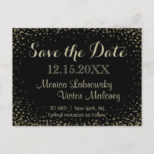 Carte Postale Faire-part Faites gagner la nuit étoilée de la date  