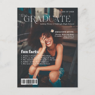 Carte Postale Faire-part Faits amusants Photo de couverture du magazine d