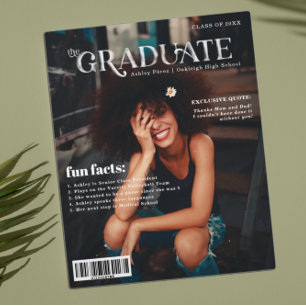 Carte Postale Faire-part Faits amusants Photo de couverture du magazine d