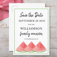 Family Reunion Save The Date Watermelon 