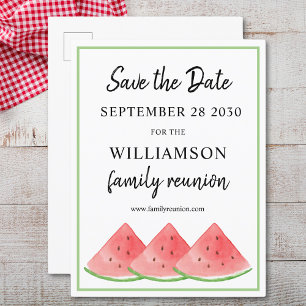 Carte Postale Faire-part Family Reunion Save The Date Watermelon 