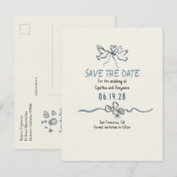 Fantasque Funky Dessin à la Main Save The Date
