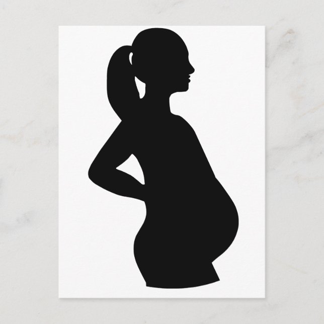 Carte Postale Faire-part Femme enceinte (Devant)