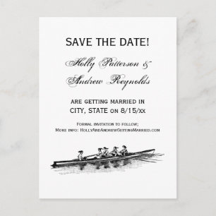 Carte Postale Faire-part Femmes Rowers Équipe de l'eau Sports nautiques Noi