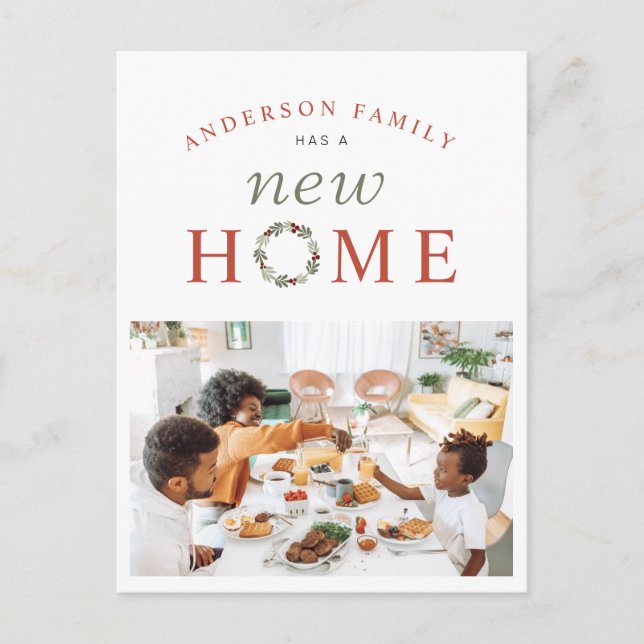 Carte Postale Faire-part Fer de Noël Photo Nouvelle Maison Vacances Déménag (Devant)