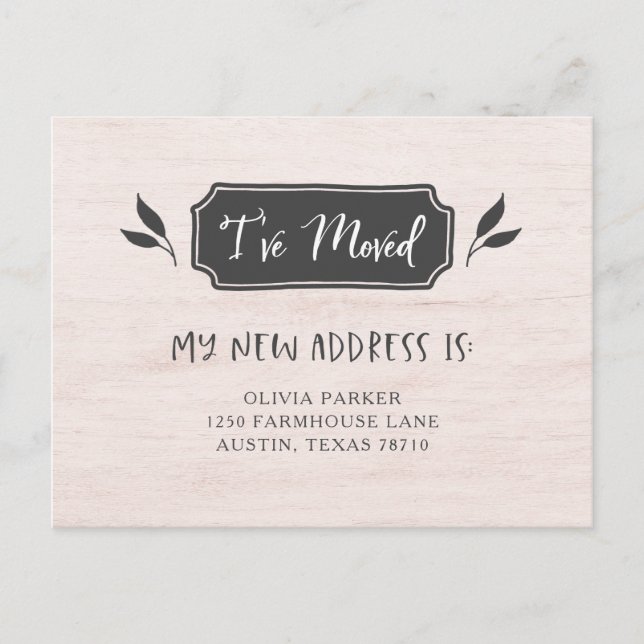 Carte Postale Faire-part Ferme | Changement d'adresse (Devant)