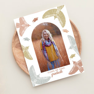 Carte Postale Faire-part Fête de l'obtention du diplôme   Oiseaux en flamme