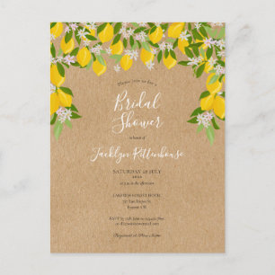 Carte Postale Faire-part Fête de mariage champêtre aux fleurs de citronnier