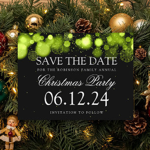 Carte Postale Faire-part Fête de Noël Enregistrez la date Hiver Merveilleux