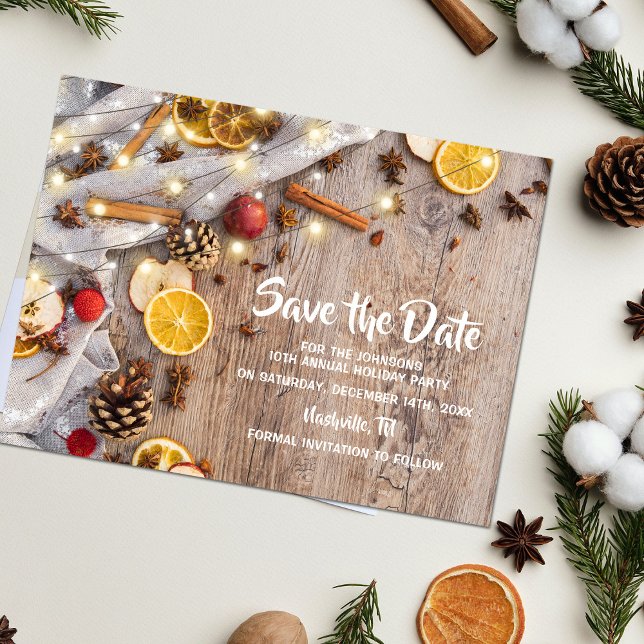 Carte Postale Faire-part Fête de Noël rustique (Créateur téléchargé)