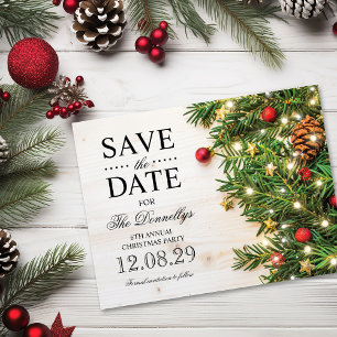 Carte Postale Faire-part Fête de Noël : Sauvegarder la Date