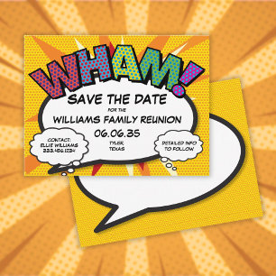 Carte Postale Faire-part Fête de réunion de famille Enregistrez la date Mod