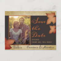 Feuilles de érable d'automne Mariage boisé Enregis