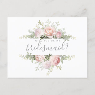 Carte Postale Faire-part Fiche de proposition Floral Bridesmaid