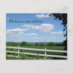 Carte Postale Faire-part Field Fence Rural Living Nouvelle adresse