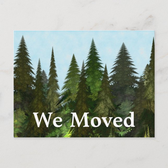 Carte Postale Faire-part Firs fractaux (Devant)