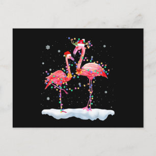 Carte Postale Faire-part Flamant rose  Noël Arbre de Noël Noël Noël Noël No