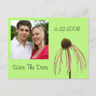 Carte Postale Faire-part Fleur sauvez la date !