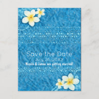 Fleur tropicale de Plumeria Bleu Été Sauvegarder l