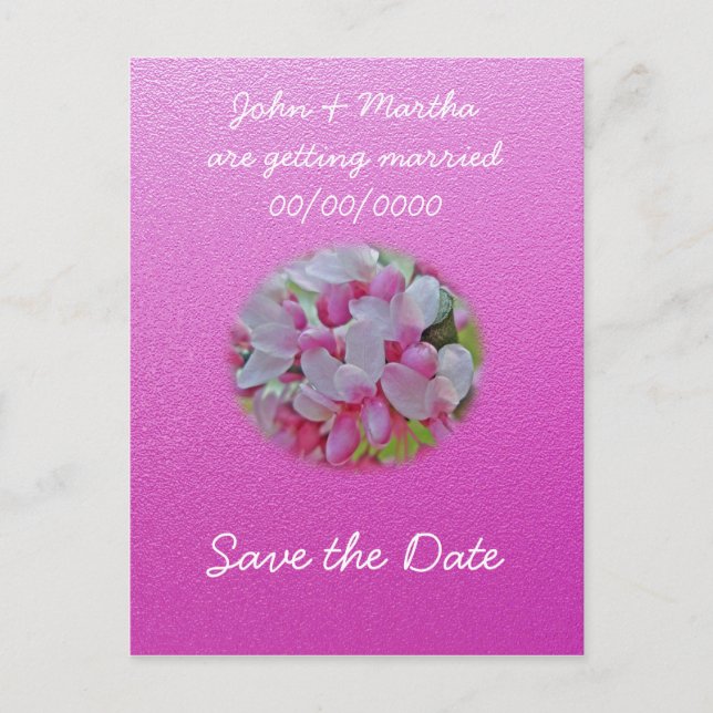 Carte Postale Faire-part Fleurs d'Arbre de Judée Articles (Devant)