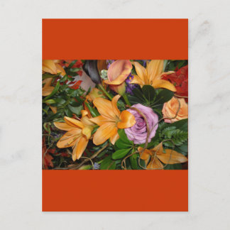 Carte Postale Faire-part Fleurs de mariage d'automne / Enregistrez la date