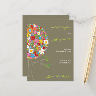 Carte Postale Faire-part Fleurs de printemps Pop Tree Whimsical Enregistrer
