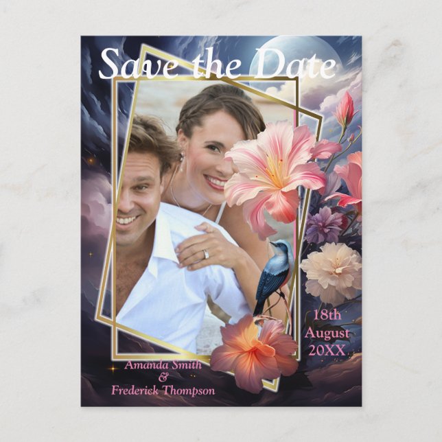 Carte Postale Faire-part Fleurs mystiques du royaume surnaturel (Devant)