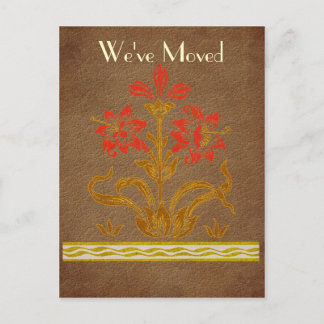 Carte Postale Faire-part Fleurs tendues Nouvelle adresse Déplacement