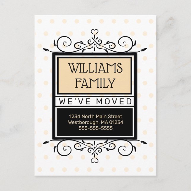 Carte Postale Faire-part Flush moderne Nous avons déplacé la famille des si (Devant)