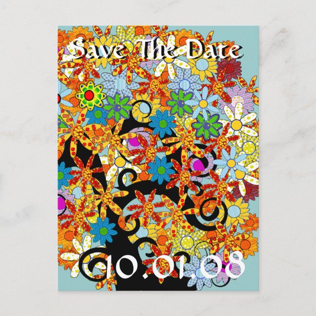 Carte Postale Faire-part Forêt romantique enchantée arbre de l'amour (Devant)