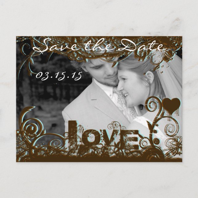 Carte Postale Faire-part Funky Fun Save The Date with Your Photos (Devant)
