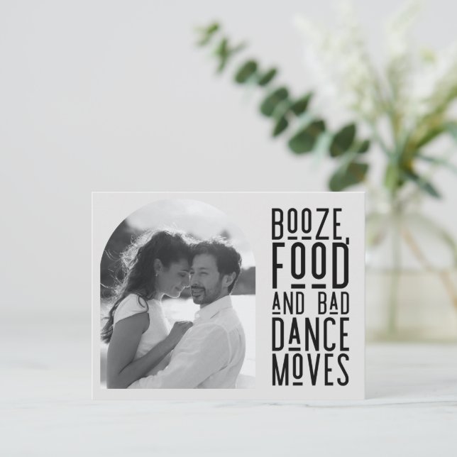 Carte Postale Faire-part Funny Arch Photo Wedding Save the Date (Debout devant)