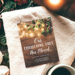 Carte Postale Faire-part Funny Christmas déplacé lumières mal-tletoe se dép