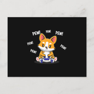 Carte Postale Faire-part Funny Corgi jeu