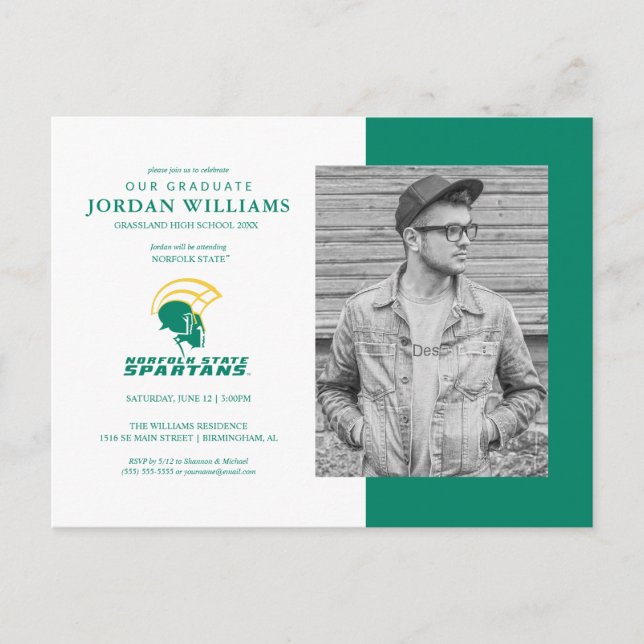 Carte Postale Faire-part Futur diplômé des NSU Spartans (Devant)