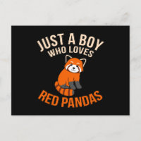 Garçon Qui Aime Les Pandas Rouges Mignonnes Animau