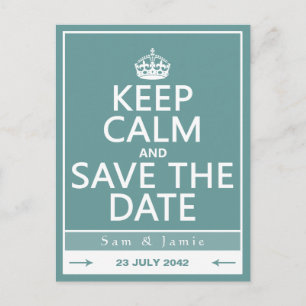 Carte Postale Faire-part Gardez le calme et faites gagner la date