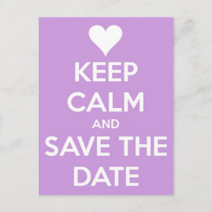 Carte Postale Faire-part Gardez le calme et sauvez la lavande de date