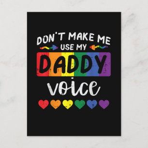 Carte Postale Faire-part Gay Ne Me Force Pas À Utiliser La Voix De Papa