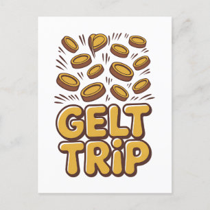 Carte Postale Faire-part Gelt Trip Funny Hanoukka juif juif juif juif cultu