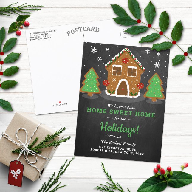 Carte Postale Faire-part Gingerbread House (Créateur téléchargé)