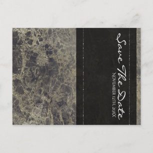 Carte Postale Faire-part Glam Marble Granite Shimmer Élégant Enregistrer la