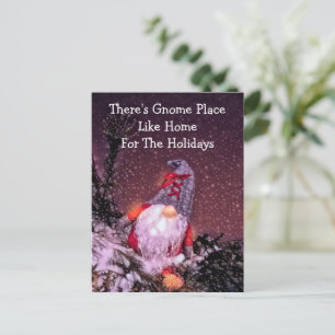 Carte Postale Faire-part Gnome Noël Nouvelle Maison Pour Les Vacances Migno