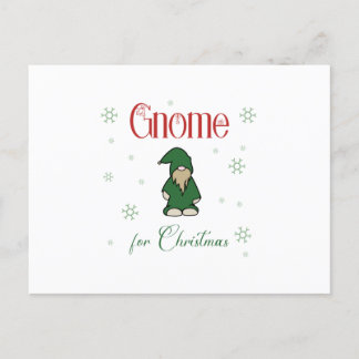 Carte Postale Faire-part Gnome pour Noël